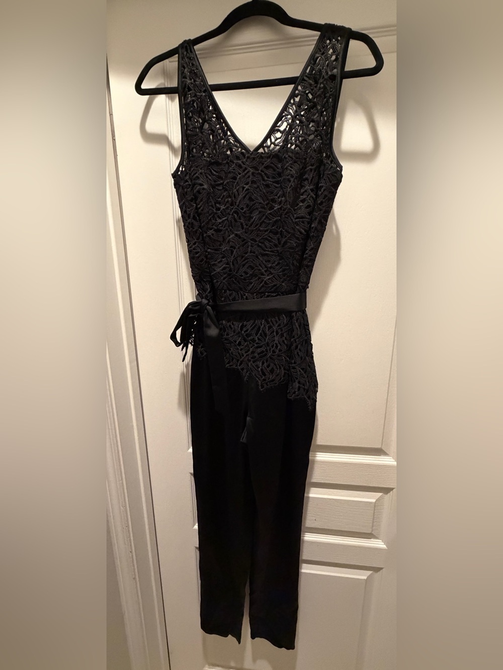 NWT Donna Karan New York Sculpture Garden Black Lace Jumpsuit Size 6 $450